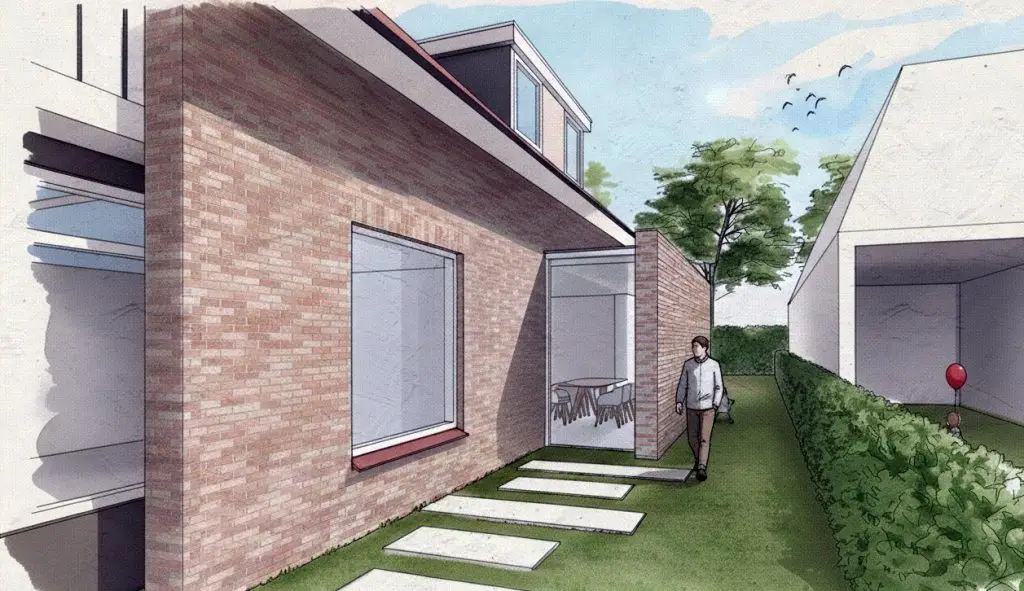 Uitbouw aan woning zorgt voor upgrade, gerealiseerd door Webbink Bouwgroep.